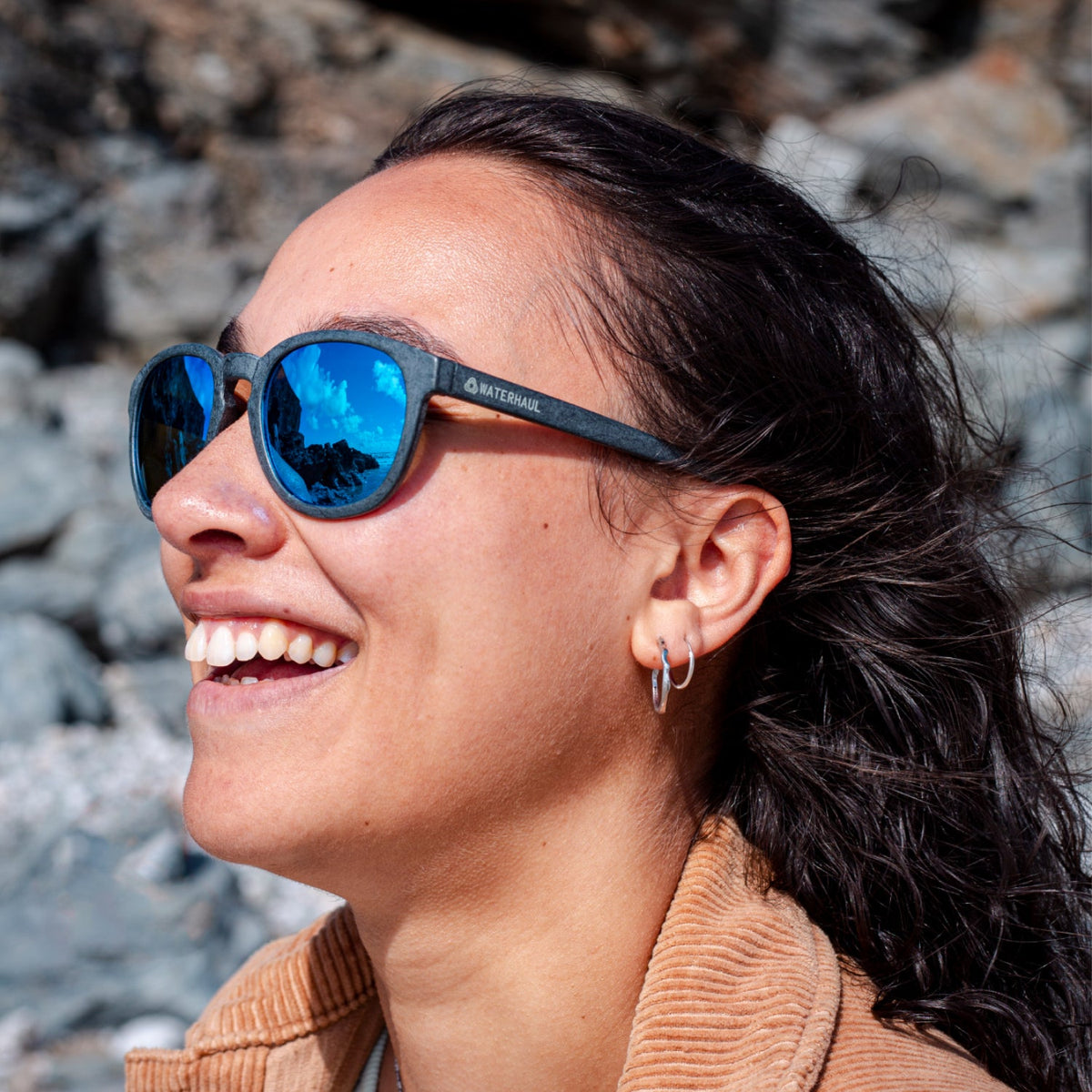 PENTIRE SLATE Sunglasses by Waterhaul - Blue Mirror Lenses